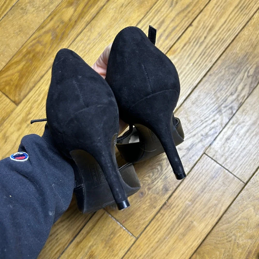 Jones New York Signature Daena Black Pointed Toe Ankle Strap‎ Pumps Heels 8.5M
